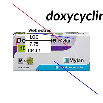 Doxycycline 100 sans ordonnance